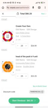 Chiplab coupon verification screenshot