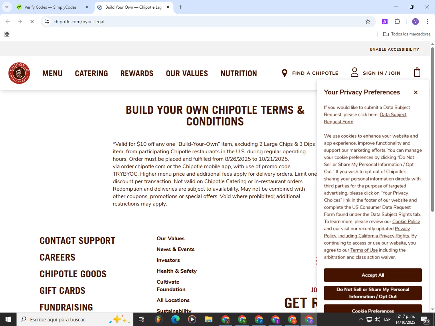 Chipotle Promo Codes (2 Verified) - $10 Off w/Code Oct 2025