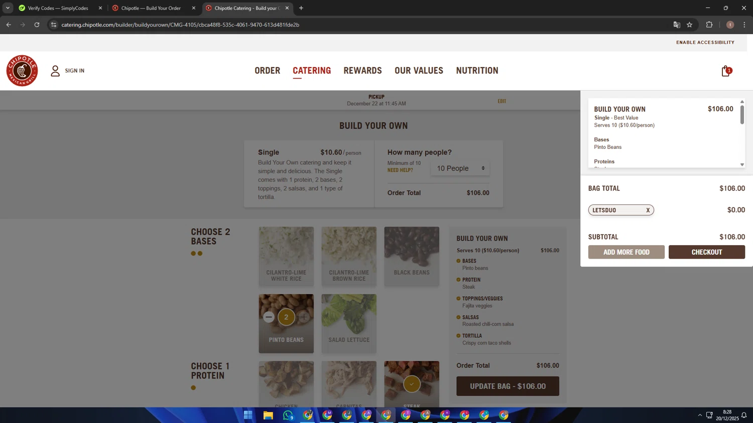 Chipotle Promo Codes - $10 Off (2 Verified) Dec 2025