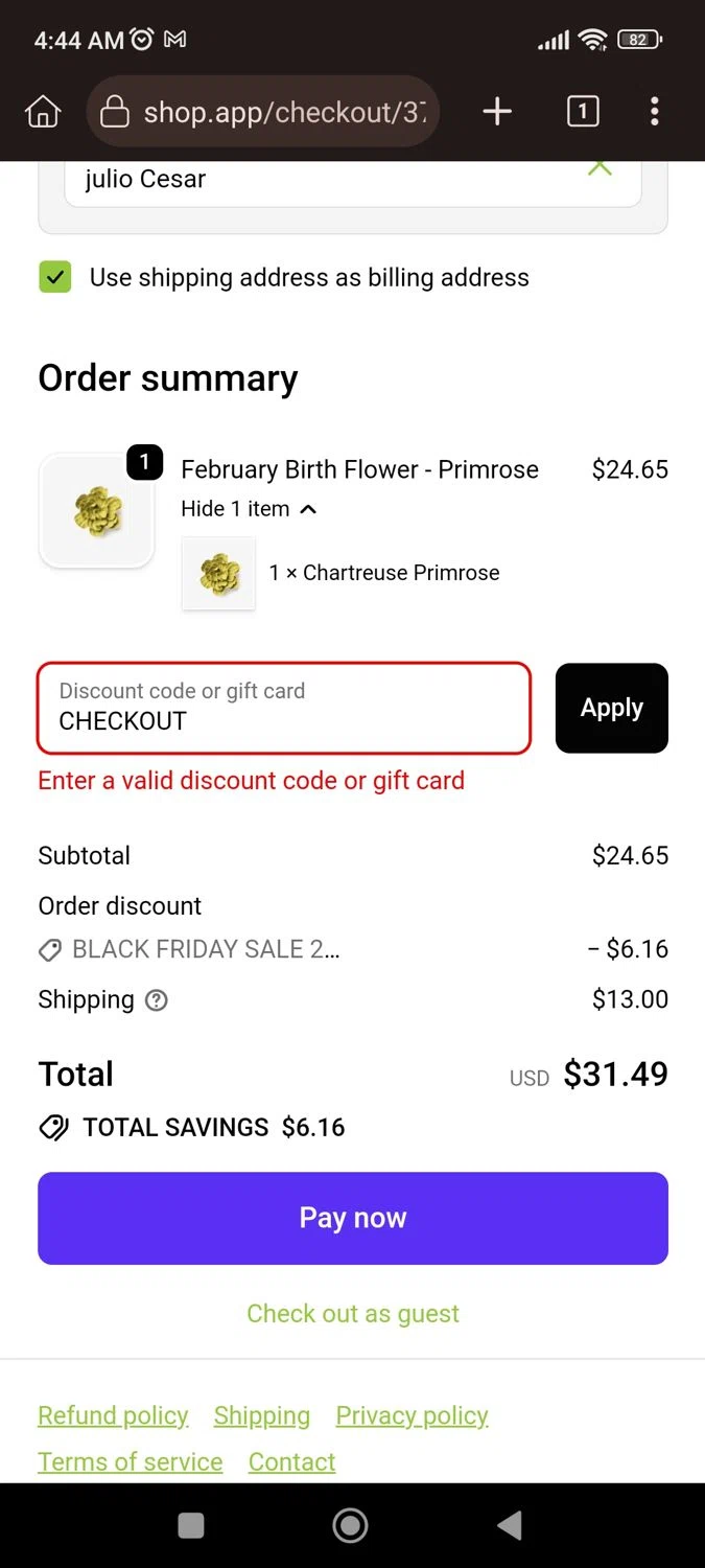 Chive promo code screenshot showing code CHECKOUT applied at Chive checkout page. Uploaded by SimplyCodes community member CrownLion2750 on Nov 19, 2025