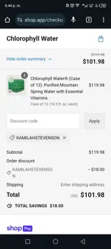 KAMILAHSTEVENSON coupon verification screenshot