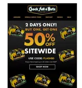 Chock Full o'Nuts coupon verification screenshot