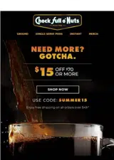 Chock Full o'Nuts coupon verification screenshot