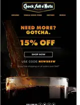 Chock Full o'Nuts coupon verification screenshot