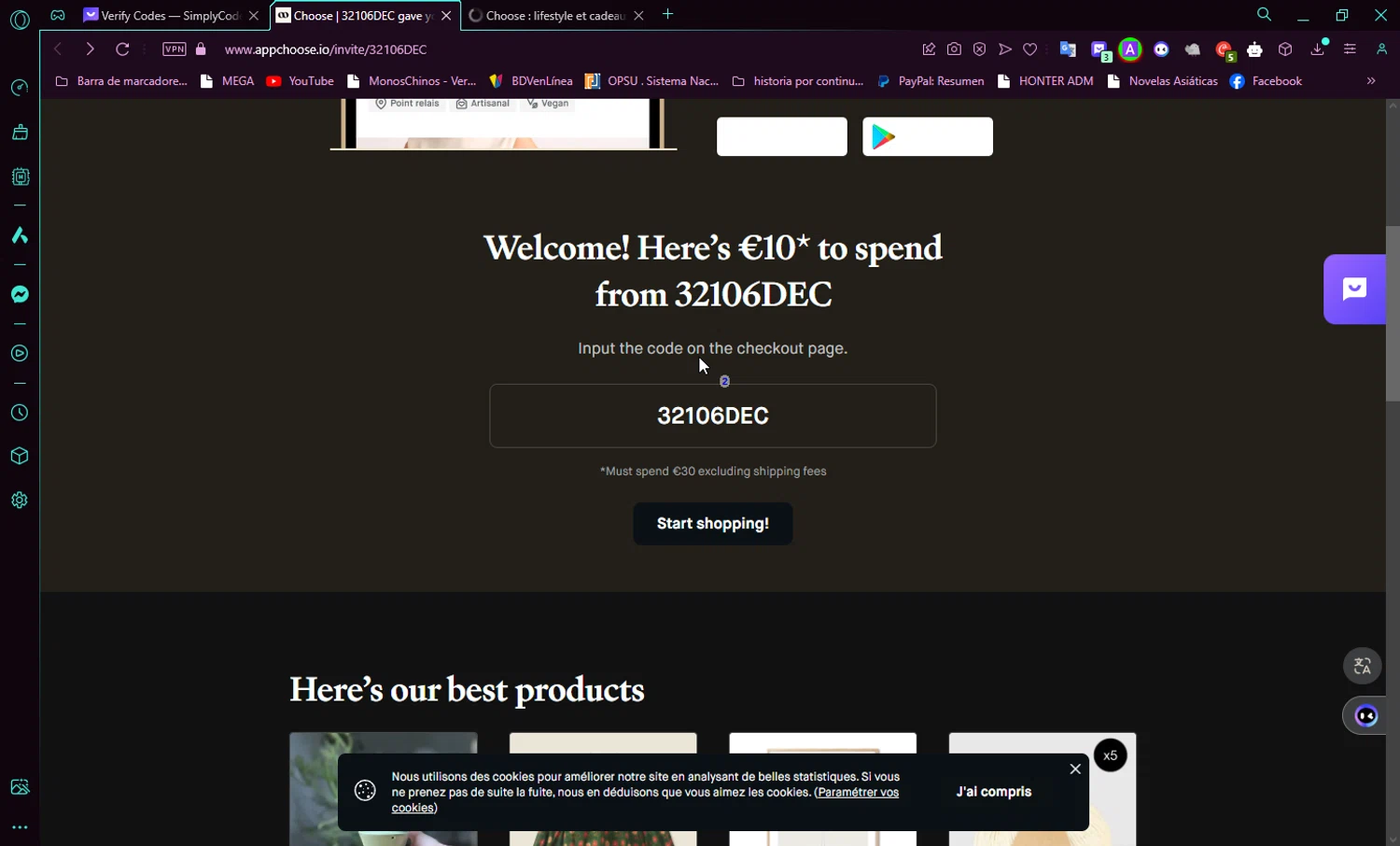 Choose checkout page showing Choose promo code box | Screenshot taken by SimplyCodes community member on Mar 9, 2024