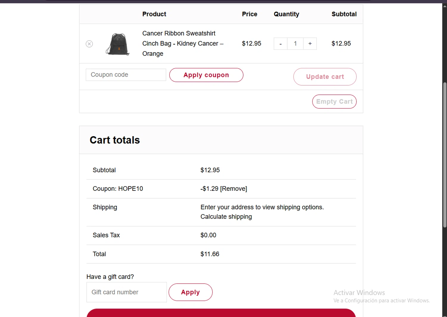 Choose Hope promo code screenshot showing code HOPE10 applied at Choose Hope checkout page. Uploaded by SimplyCodes community member Carlosramirez09 on Jun 17, 2025