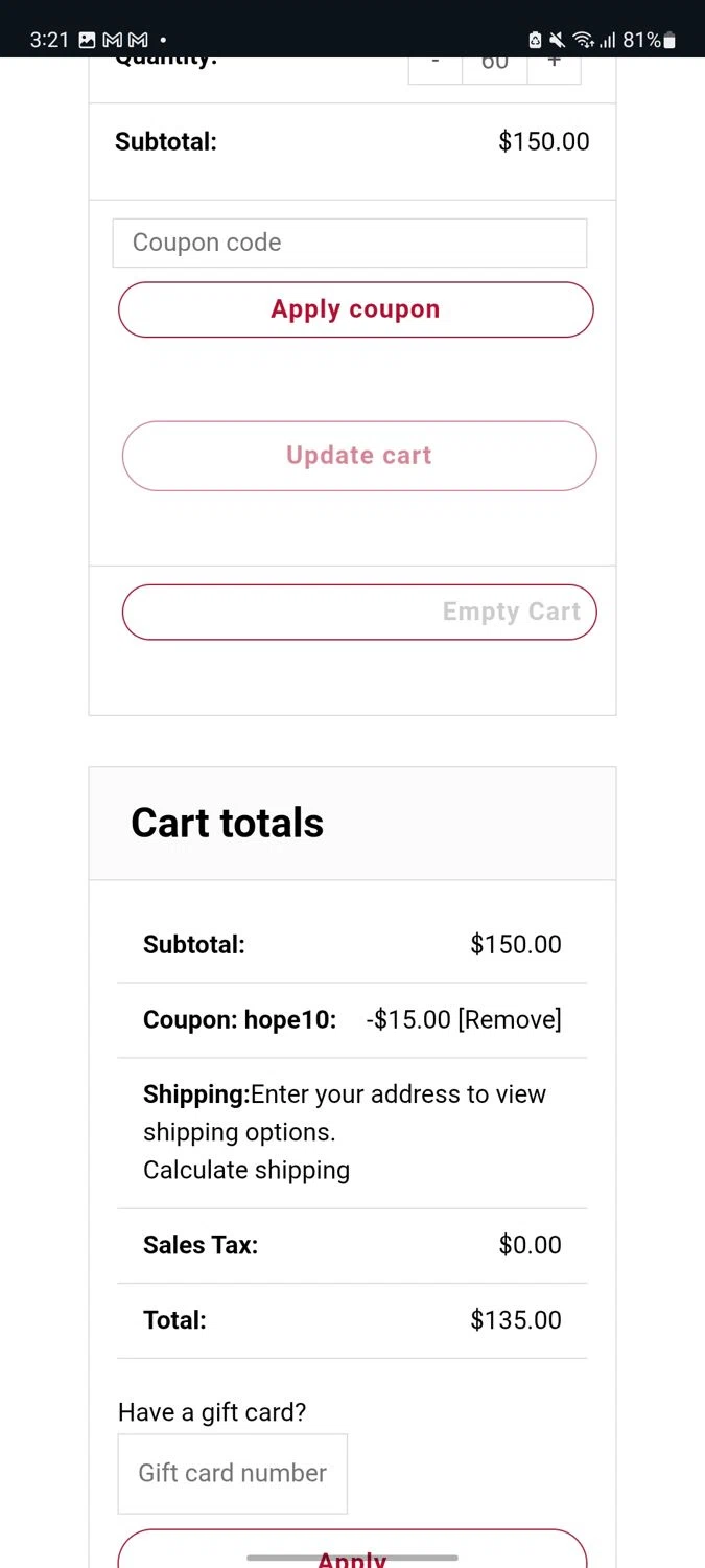 Choose Hope promo code screenshot showing code HOPE10 applied at Choose Hope checkout page. Uploaded by SimplyCodes community member MangoFC on May 27, 2025