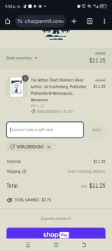 WORLDBOOKDAY coupon verification screenshot