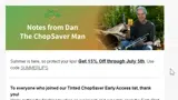 Chopsaver coupon verification screenshot