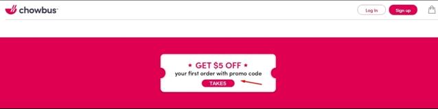 Chowbus checkout page showing Chowbus promo code box | Screenshot taken by SimplyCodes community member on Aug 12, 2021