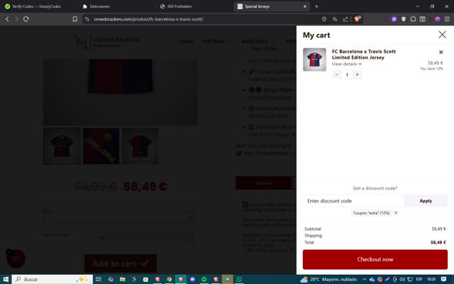 ChowNow checkout page showing ChowNow promo code box | Screenshot taken by SimplyCodes community member on Aug 15, 2025