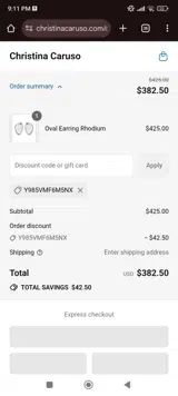 Y985VMF6M5NX coupon verification screenshot