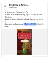 CLEARANCE30 coupon verification screenshot
