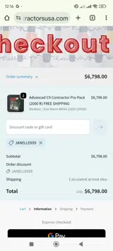 JANELLE659 coupon verification screenshot