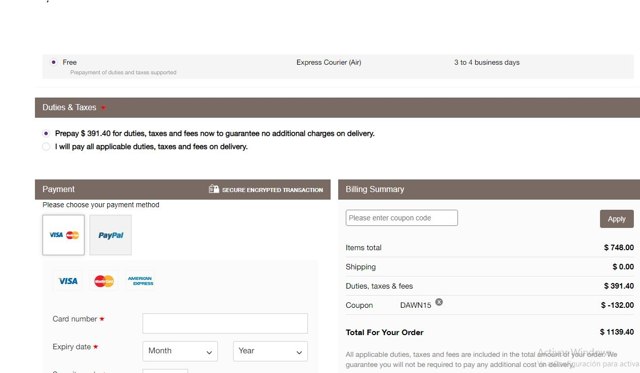 Christy Dawn checkout page showing Christy Dawn discount code box | Screenshot taken by SimplyCodes community member on Apr 23, 2021