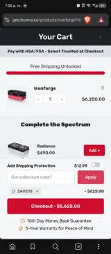 SAVE10 coupon verification screenshot