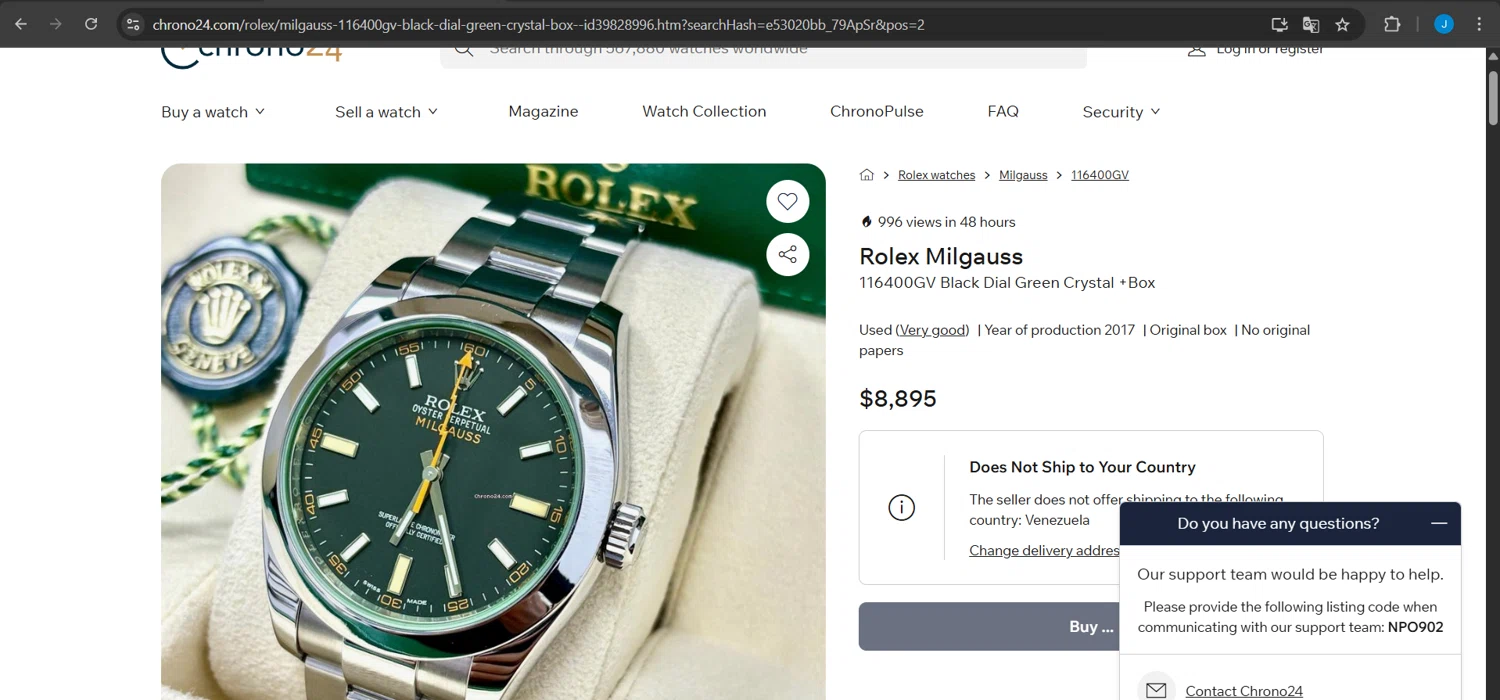 Chrono24 promo code screenshot showing code APRIL applied at Chrono24 checkout page. Uploaded by SimplyCodes community member Jeanjc on Apr 26, 2025