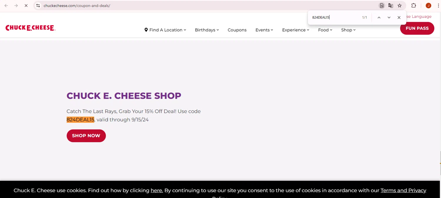 Chuck E. Cheese's Coupons 15 Off October 2024