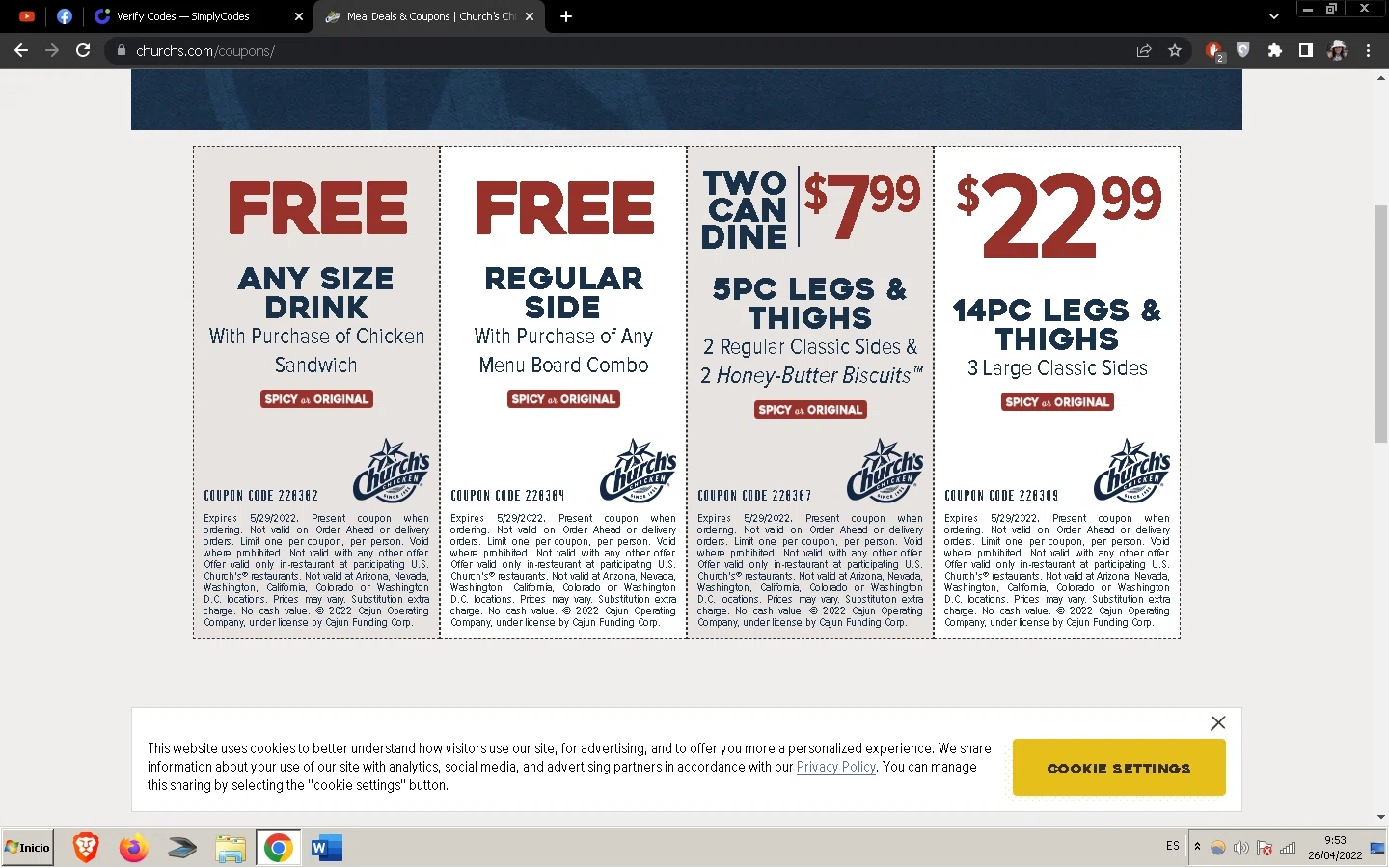 Church's Texas Chicken Promo Codes 13 Off August 2024