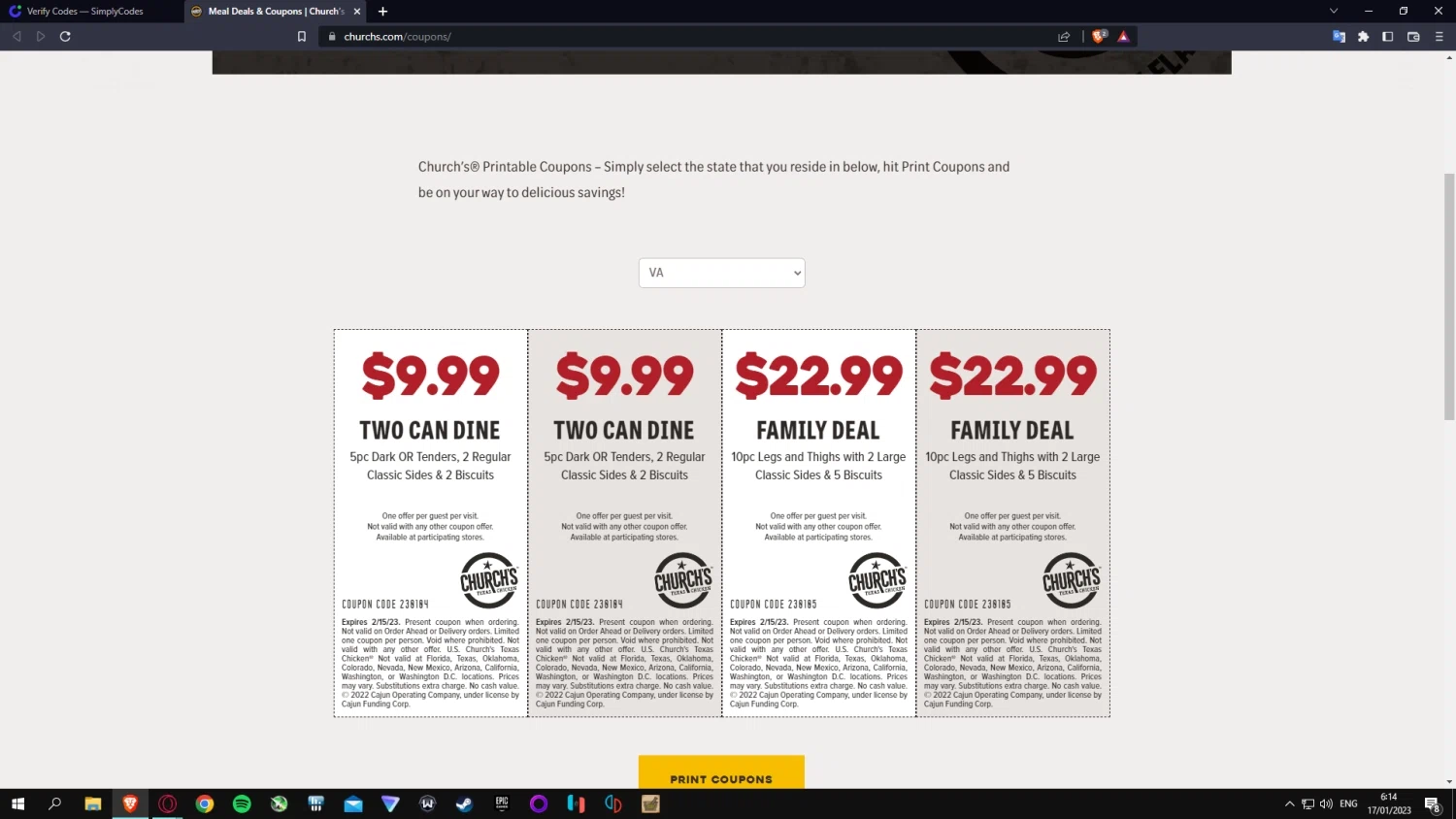 Church's Texas Chicken Promo Codes 1299 Off October 2024