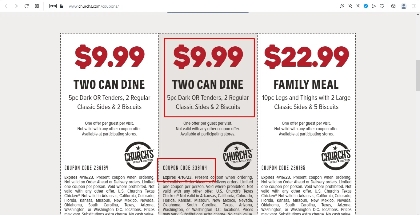 Church's Texas Chicken Promo Codes 20 Off July 2024