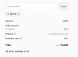 Sales0 coupon verification screenshot
