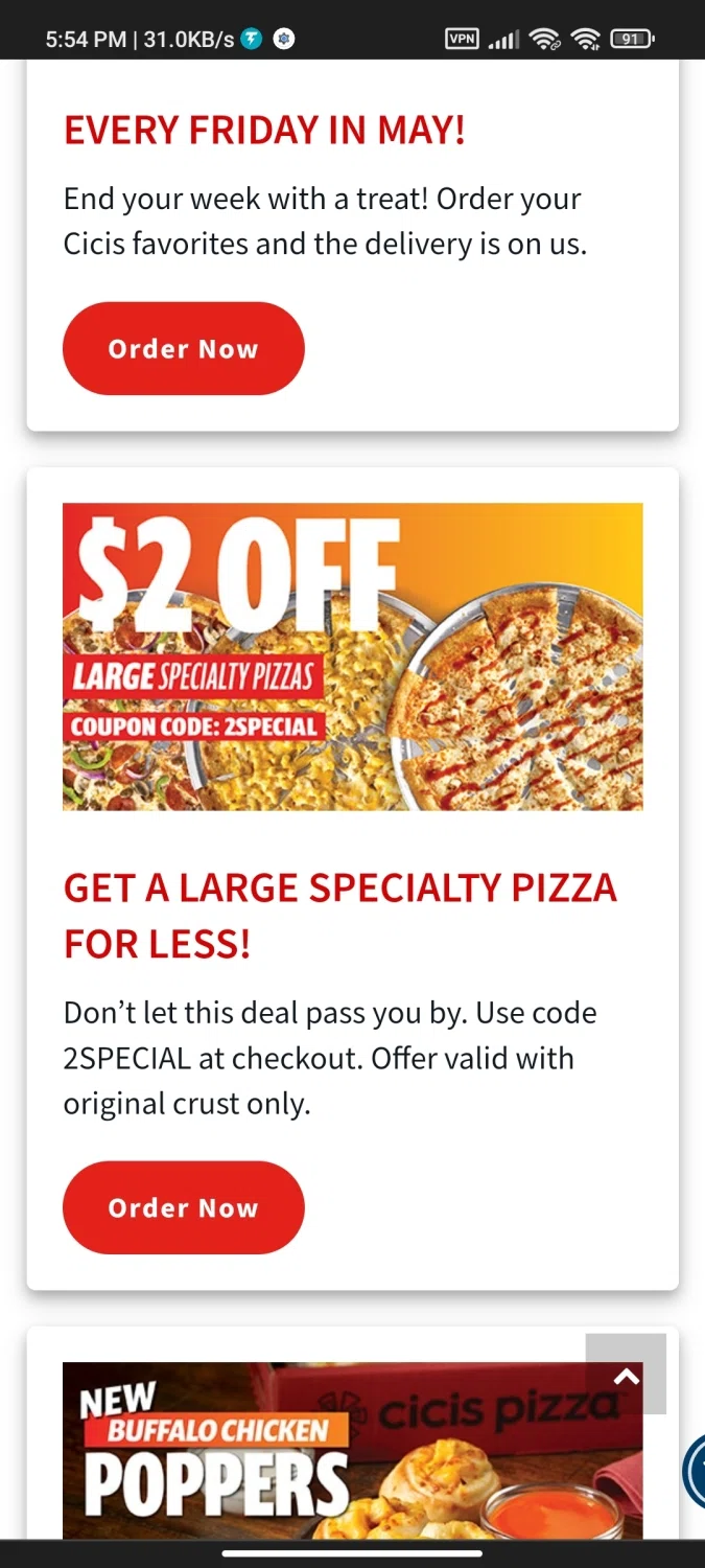 Cici's Pizza Promo Codes 20 Off March 2024