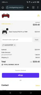 QUICKOFFERT coupon verification screenshot