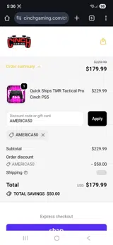AMERICA50 coupon verification screenshot