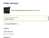 CLAIM-CREDIT coupon verification screenshot