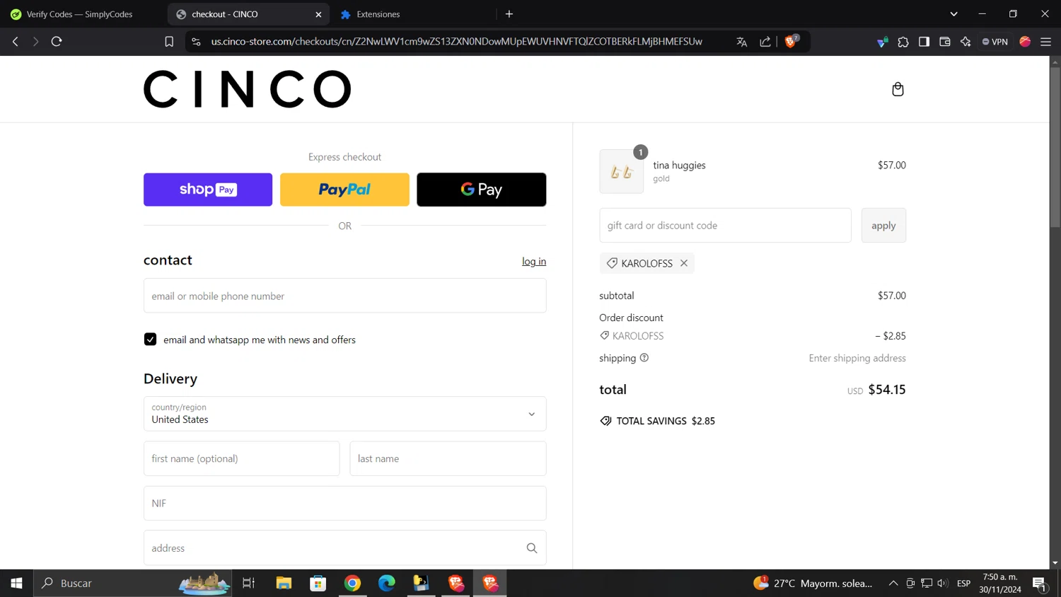 how to use Cinco coupons