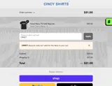 CINCY coupon verification screenshot