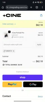 SAVE10 coupon verification screenshot