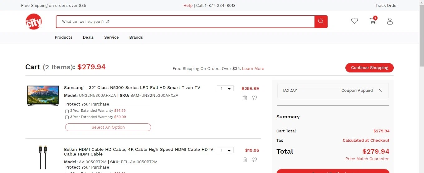 CircuitCity checkout page showing CircuitCity promo code box | Screenshot taken by SimplyCodes community member on Apr 15, 2021
