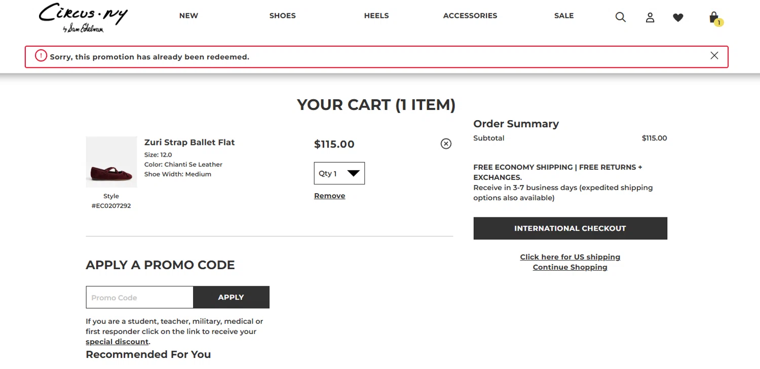 Circus NY promo code screenshot showing code CIREMAILROSANSJA applied at Circus NY checkout page. Uploaded by SimplyCodes community member Luis_Marin on Aug 19, 2025