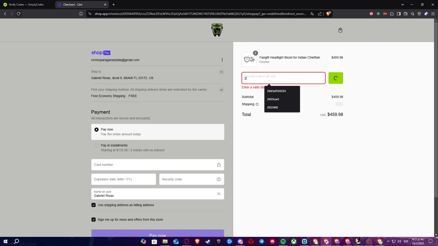 Ciro 3d discount code screenshot showing code LIT applied at Ciro 3d checkout page. Uploaded by SimplyCodes community member ElPelao on Feb 15, 2025
