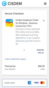 CISDEMFB coupon verification screenshot