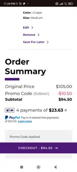 5VBA4Y coupon verification screenshot