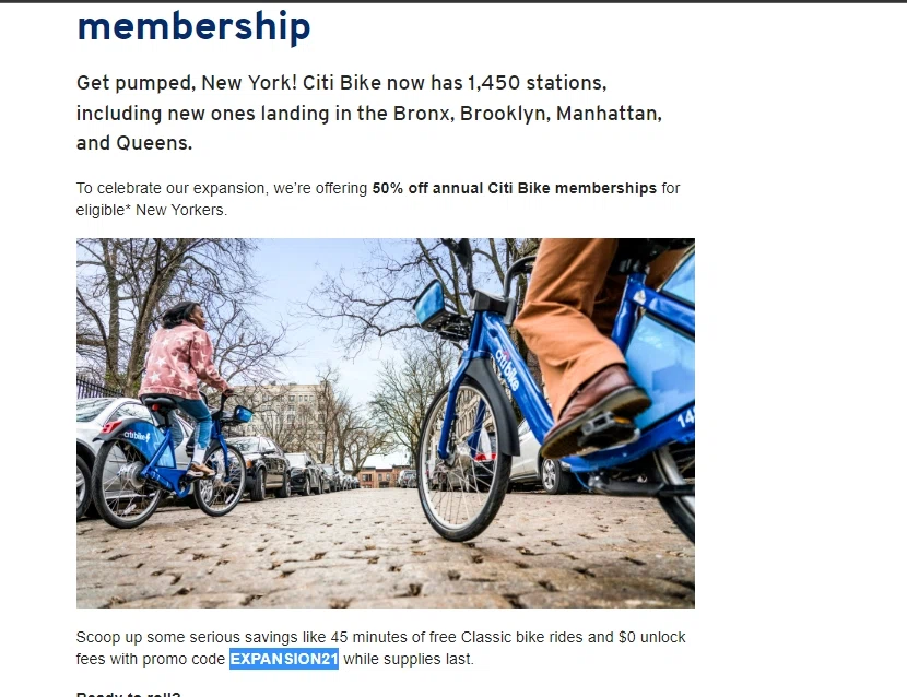 citibike promo