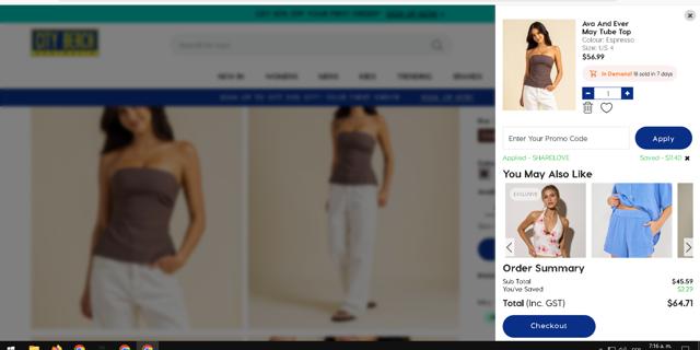 City Beach checkout page showing City Beach promo code box | Screenshot taken by SimplyCodes community member on Aug 31, 2025