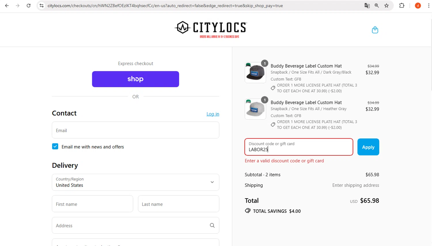 City Locs discount code screenshot showing code LABOR25 applied at City Locs checkout page. Uploaded by SimplyCodes community member VictoriaMoyeda on Sep 3, 2025