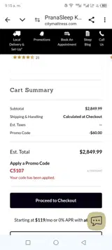 C5107 coupon verification screenshot