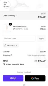 FIRSTCITY coupon verification screenshot