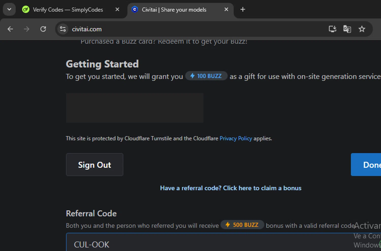 Civitai checkout page showing Civitai promo code box | Screenshot taken by SimplyCodes community member on Dec 30, 2024