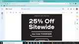 THANKS25 coupon verification screenshot
