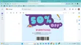 COOL50 coupon verification screenshot