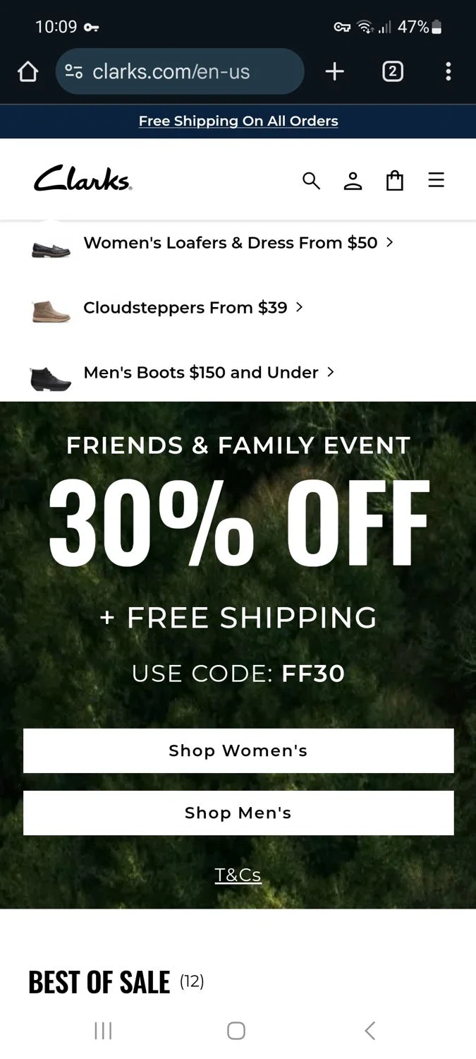 Clarks 20 off coupon in store online