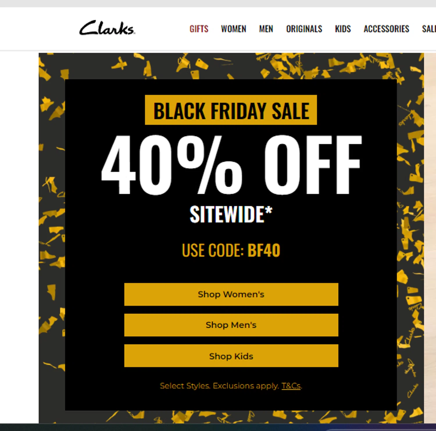 Clark coupon fashion code