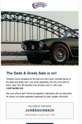 ClassicCarStereos.com coupon verification screenshot