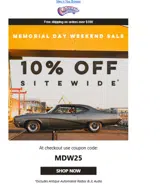ClassicCarStereos.com coupon verification screenshot